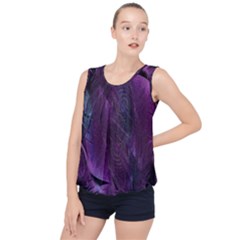 Abstract Form Pattern Texture Bubble Hem Chiffon Tank Top by Vaneshart