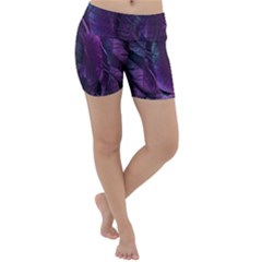 Abstract Form Pattern Texture Lightweight Velour Yoga Shorts by Vaneshart