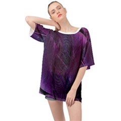 Abstract Form Pattern Texture Oversized Chiffon Top by Vaneshart