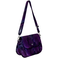 Abstract Form Pattern Texture Saddle Handbag