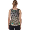 Peacock Feathers Pattern Colorful Velvet Tank Top View2