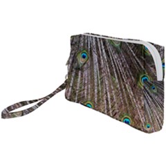 Peacock Feathers Pattern Colorful Wristlet Pouch Bag (small)