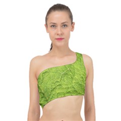 Structure Nature Texture Pattern Spliced Up Bikini Top 