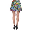 Animated Safari Animals Background Skater Skirt View2