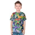 Animated Safari Animals Background Kids  Cotton Tee View1