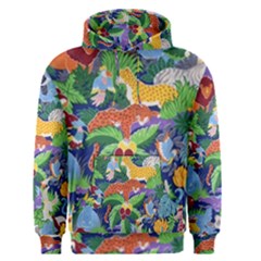 Animated Safari Animals Background Men s Pullover Hoodie by Vaneshart