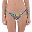 Animated Safari Animals Background Reversible Bikini Bottom View1