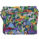 Animated Safari Animals Background Buckle Messenger Bag View3