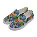 Animated Safari Animals Background Women s Canvas Slip Ons View2