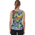 Animated Safari Animals Background Velvet Tank Top View2