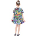 Animated Safari Animals Background Kids  Smock Dress View2