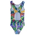 Animated Safari Animals Background Kids  Cut-Out Back One Piece Swimsuit View2