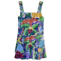 Animated Safari Animals Background Kids  Layered Skirt Swimsuit