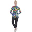 Animated Safari Animals Background Casual Zip Up Jacket View2