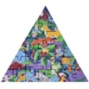 Animated Safari Animals Background Wooden Puzzle Triangle View1