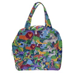 Animated Safari Animals Background Boxy Hand Bag