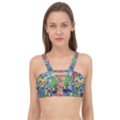 Animated Safari Animals Background Cage Up Bikini Top