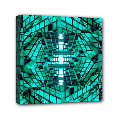 Texture Building Structure Pattern Mini Canvas 6  X 6  (stretched) by Vaneshart