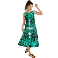 Texture Building Structure Pattern Summer Maxi Dress