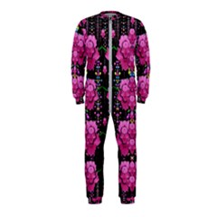 In The Dark Is Rain And Fantasy Flowers Decorative Onepiece Jumpsuit (kids) by pepitasart