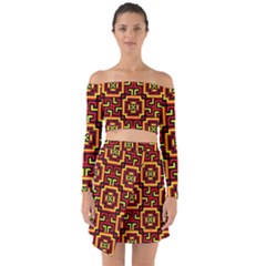 Abstract 47 Off Shoulder Top With Skirt Set by ArtworkByPatrick