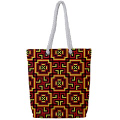 Abstract 47 Full Print Rope Handle Tote (small) by ArtworkByPatrick