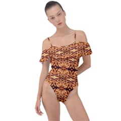 Abstract 48 Frill Detail One Piece Swimsuit by ArtworkByPatrick