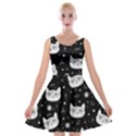 Gothic cat Velvet Skater Dress View1