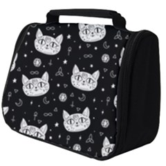 Gothic Cat Full Print Travel Pouch (big) by Valentinaart