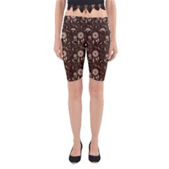 Wonderful Pattern With Dreamcatcher Yoga Cropped Leggings by FantasyWorld7