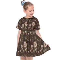 Wonderful Pattern With Dreamcatcher Kids  Sailor Dress by FantasyWorld7