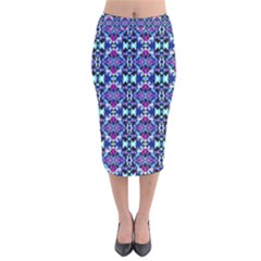 Abstract 49 Velvet Midi Pencil Skirt by ArtworkByPatrick