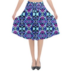 Abstract 49 Flared Midi Skirt by ArtworkByPatrick