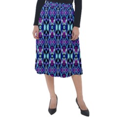 Abstract 49 Classic Velour Midi Skirt  by ArtworkByPatrick