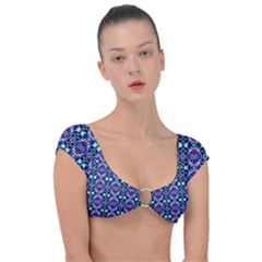 Abstract 49 Cap Sleeve Ring Bikini Top