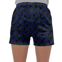 Black Rose Blue Sleepwear Shorts by snowwhitegirl