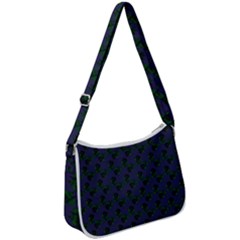 Black Rose Blue Zip Up Shoulder Bag by snowwhitegirl