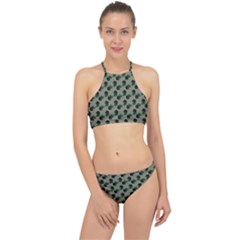 Black Rose Grey Racer Front Bikini Set by snowwhitegirl