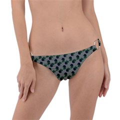 Black Rose Grey Ring Detail Bikini Bottom