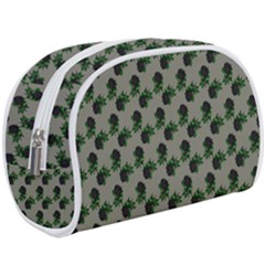 Black Rose Grey Makeup Case (large) by snowwhitegirl