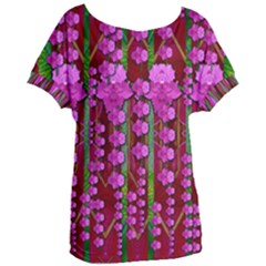 Jungle Flowers In The Orchid Jungle Ornate Women s Oversized Tee