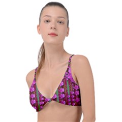 Jungle Flowers In The Orchid Jungle Ornate Knot Up Bikini Top