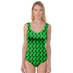 Black Rose Green Princess Tank Leotard 