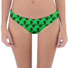 Black Rose Green Reversible Hipster Bikini Bottoms