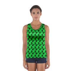 Black Rose Green Sport Tank Top 