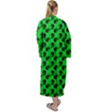 Black Rose Green Maxi Velour Kimono View2