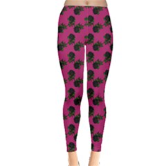 Black Rose Pink Leggings 