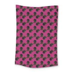 Black Rose Pink Small Tapestry