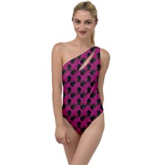 Black Rose Pink To One Side Swimsuit