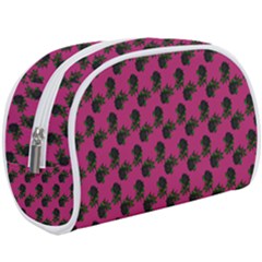 Black Rose Pink Makeup Case (large)